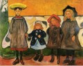 vier Mädchen in arsgardstrand 1903 Edvard Munch Expressionismus